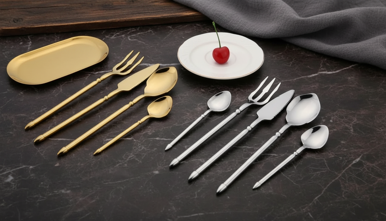 Gold Stainless Steel Flatware Set, 16-Piece for 4