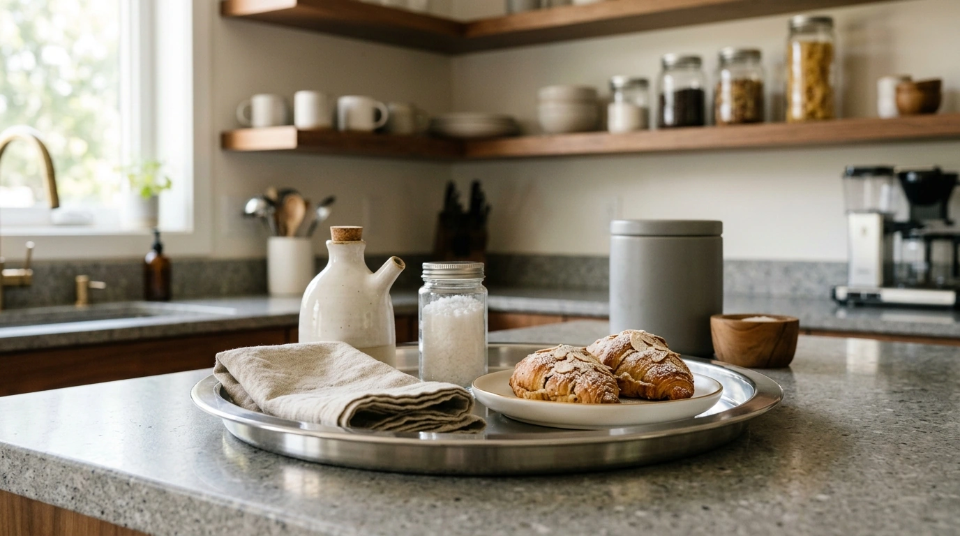 12-Inch Stainless Steel Tray for Countertop Styling