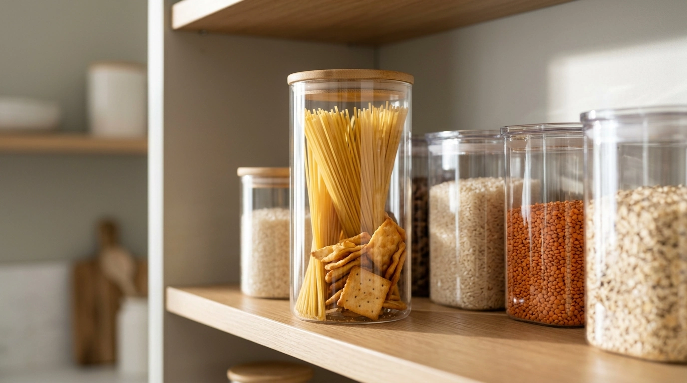 Moisture-Proof Clear Jar for Pasta & Snacks