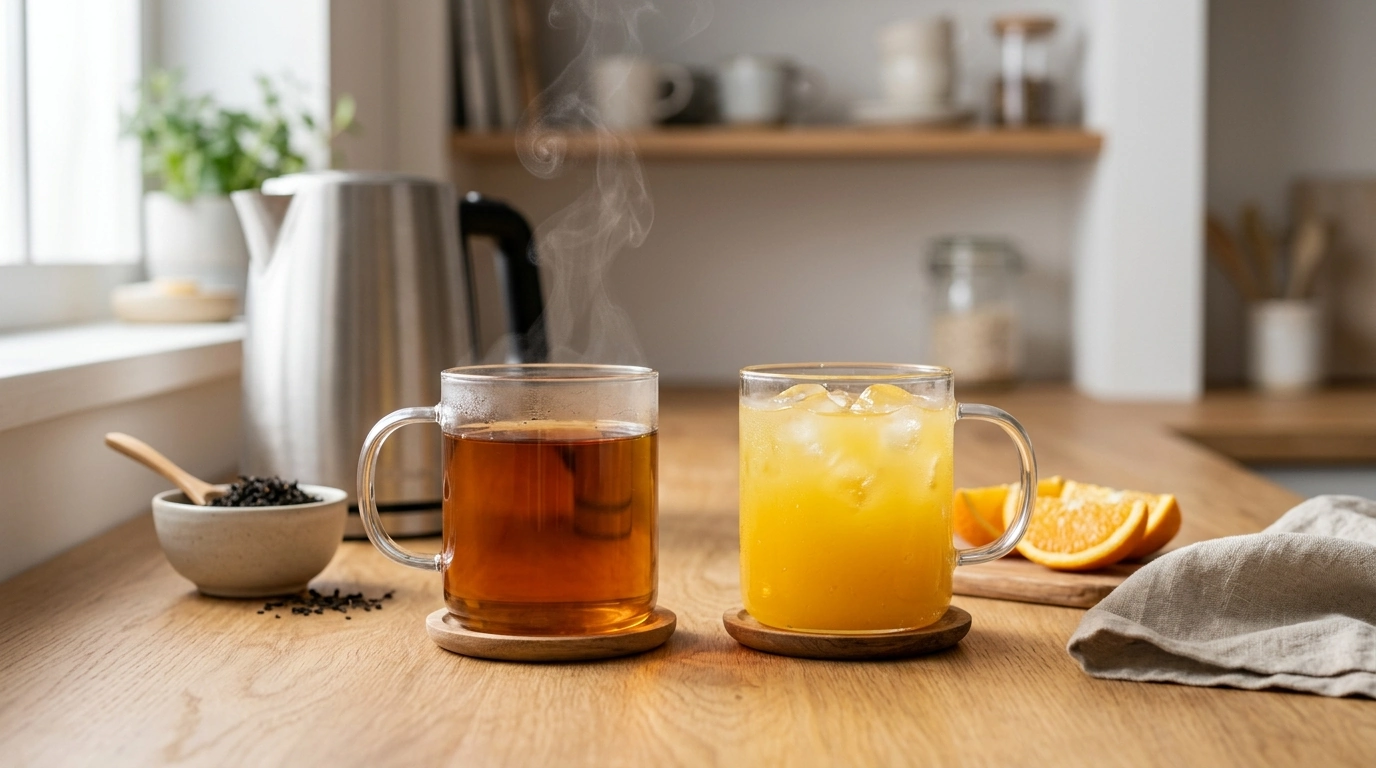 2 Borosilicate Glass Mugs for Tea, Coffee & Juice